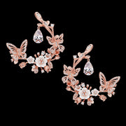 Diamond Butterfly Garland Earrings