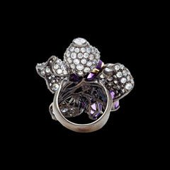 Amethyst Blossom Ring, Ring, Anabela Chan Joaillerie - Fine jewelry with laboratory grown and created gemstones hand-crafted in the United Kingdom. Anabela Chan Joaillerie is the first fine jewellery brand in the world to champion laboratory-grown and created gemstones with high jewellery design, artisanal craftsmanship and a focus on ethical and sustainable innovations.