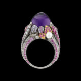 Amethyst Sugarloaf Berry Ring, Ring, Anabela Chan Joaillerie - Fine jewelry with laboratory grown and created gemstones hand-crafted in the United Kingdom. Anabela Chan Joaillerie is the first fine jewellery brand in the world to champion laboratory-grown and created gemstones with high jewellery design, artisanal craftsmanship and a focus on ethical and sustainable innovations.