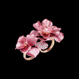 Blush Rose Flower Ring, Ring, Anabela Chan Joaillerie - Fine jewelry with laboratory grown and created gemstones hand-crafted in the United Kingdom. Anabela Chan Joaillerie is the first fine jewellery brand in the world to champion laboratory-grown and created gemstones with high jewellery design, artisanal craftsmanship and a focus on ethical and sustainable innovations.