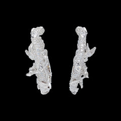 Diamond English Garden Earrings, Earring, Anabela Chan Joaillerie - Fine jewelry with laboratory grown and created gemstones hand-crafted in the United Kingdom. Anabela Chan Joaillerie is the first fine jewellery brand in the world to champion laboratory-grown and created gemstones with high jewellery design, artisanal craftsmanship and a focus on ethical and sustainable innovations.