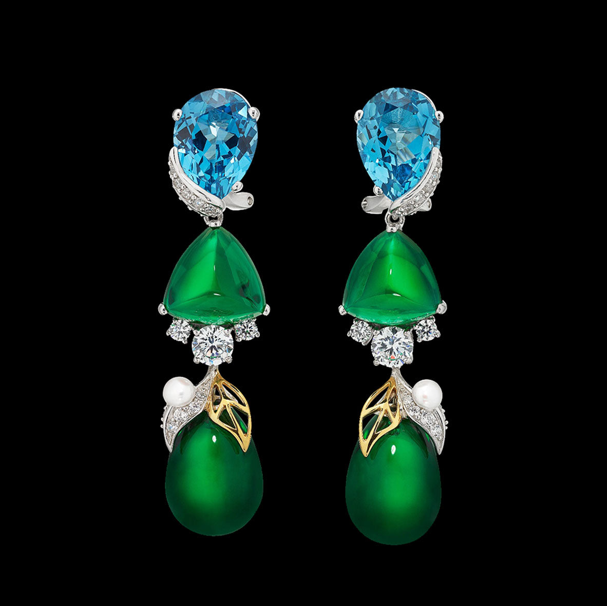 Emerald Berry Earrings, Earring, Anabela Chan Joaillerie - Fine jewelry with laboratory grown and created gemstones hand-crafted in the United Kingdom. Anabela Chan Joaillerie is the first fine jewellery brand in the world to champion laboratory-grown and created gemstones with high jewellery design, artisanal craftsmanship and a focus on ethical and sustainable innovations.