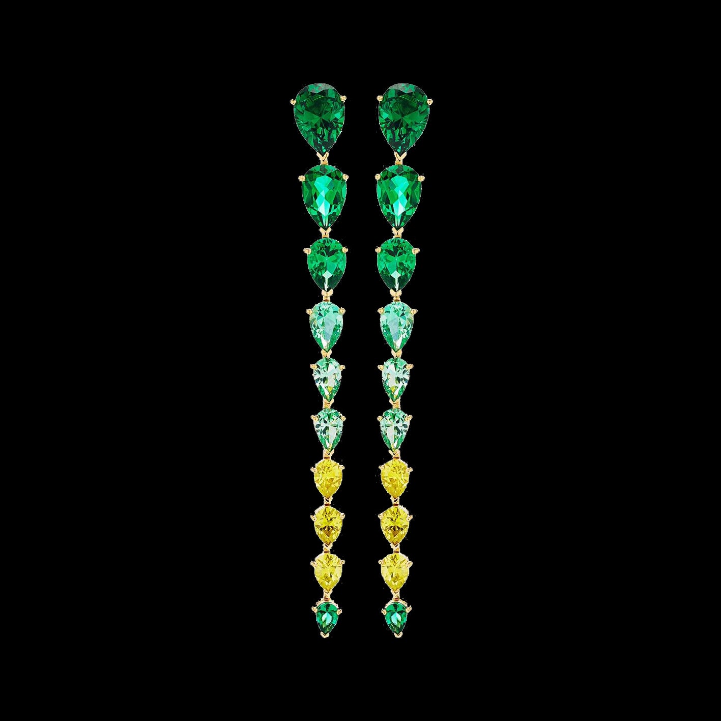 Emerald Nova Earrings, Earrings, Anabela Chan Joaillerie - Fine jewelry with laboratory grown and created gemstones hand-crafted in the United Kingdom. Anabela Chan Joaillerie is the first fine jewellery brand in the world to champion laboratory-grown and created gemstones with high jewellery design, artisanal craftsmanship and a focus on ethical and sustainable innovations.
