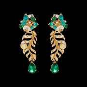 Emerald Palm Earrings