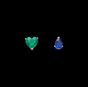 Emerald Love & Tears Stud Earrings
