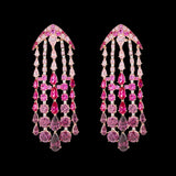 Fuchsia Ombré Waterfall Earrings, Earring, Anabela Chan Joaillerie - Fine jewelry with laboratory grown and created gemstones hand-crafted in the United Kingdom. Anabela Chan Joaillerie is the first fine jewellery brand in the world to champion laboratory-grown and created gemstones with high jewellery design, artisanal craftsmanship and a focus on ethical and sustainable innovations.