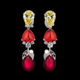 Ruby Berry Earrings, Earring, Anabela Chan Joaillerie - Fine jewelry with laboratory grown and created gemstones hand-crafted in the United Kingdom. Anabela Chan Joaillerie is the first fine jewellery brand in the world to champion laboratory-grown and created gemstones with high jewellery design, artisanal craftsmanship and a focus on ethical and sustainable innovations.