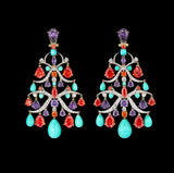 Imperial Ivy Chandelier Earrings, Earring, Anabela Chan Joaillerie - Fine jewelry with laboratory grown and created gemstones hand-crafted in the United Kingdom. Anabela Chan Joaillerie is the first fine jewellery brand in the world to champion laboratory-grown and created gemstones with high jewellery design, artisanal craftsmanship and a focus on ethical and sustainable innovations.