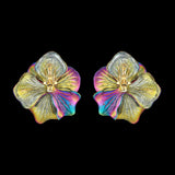Rainbow Acid Bloom Earrings, Earrings, Anabela Chan Joaillerie - Fine jewelry with laboratory grown and created gemstones hand-crafted in the United Kingdom. Anabela Chan Joaillerie is the first fine jewellery brand in the world to champion laboratory-grown and created gemstones with high jewellery design, artisanal craftsmanship and a focus on ethical and sustainable innovations.