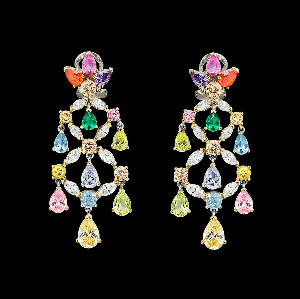 Rainbow Chandelier Earrings – Anabela Chan Joaillerie