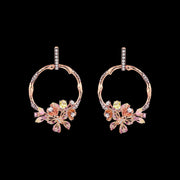 Rose Orchard Hoop Earrings