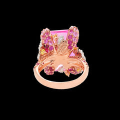 Rose Cinderella Ring, Ring, Anabela Chan Joaillerie - Fine jewelry with laboratory grown and created gemstones hand-crafted in the United Kingdom. Anabela Chan Joaillerie is the first fine jewellery brand in the world to champion laboratory-grown and created gemstones with high jewellery design, artisanal craftsmanship and a focus on ethical and sustainable innovations.