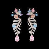 Rose Quartz Palm Earrings