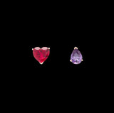 Ruby Love & Tears Stud Earrings, Earring, Anabela Chan Joaillerie - Fine jewelry with laboratory grown and created gemstones hand-crafted in the United Kingdom. Anabela Chan Joaillerie is the first fine jewellery brand in the world to champion laboratory-grown and created gemstones with high jewellery design, artisanal craftsmanship and a focus on ethical and sustainable innovations.