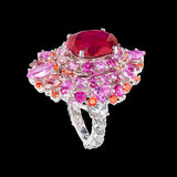Ruby Mirage Ring, Ring, Anabela Chan Joaillerie - Fine jewelry with laboratory grown and created gemstones hand-crafted in the United Kingdom. Anabela Chan Joaillerie is the first fine jewellery brand in the world to champion laboratory-grown and created gemstones with high jewellery design, artisanal craftsmanship and a focus on ethical and sustainable innovations.