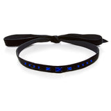 Sapphire Array Narrow Velvet Choker, Necklace, Anabela Chan Joaillerie - Fine jewelry with laboratory grown and created gemstones hand-crafted in the United Kingdom. Anabela Chan Joaillerie is the first fine jewellery brand in the world to champion laboratory-grown and created gemstones with high jewellery design, artisanal craftsmanship and a focus on ethical and sustainable innovations.