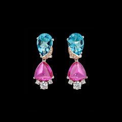 Sapphire Berry Earrings, Earring, Anabela Chan Joaillerie - Fine jewelry with laboratory grown and created gemstones hand-crafted in the United Kingdom. Anabela Chan Joaillerie is the first fine jewellery brand in the world to champion laboratory-grown and created gemstones with high jewellery design, artisanal craftsmanship and a focus on ethical and sustainable innovations.