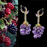 Blackberry Earrings, Earring, Anabela Chan Joaillerie - Fine jewelry with laboratory grown and created gemstones hand-crafted in the United Kingdom. Anabela Chan Joaillerie is the first fine jewellery brand in the world to champion laboratory-grown and created gemstones with high jewellery design, artisanal craftsmanship and a focus on ethical and sustainable innovations.
