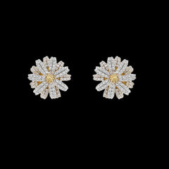 Citrine Daisy Drop Earrings, Earring, Anabela Chan Joaillerie - Fine jewelry with laboratory grown and created gemstones hand-crafted in the United Kingdom. Anabela Chan Joaillerie is the first fine jewellery brand in the world to champion laboratory-grown and created gemstones with high jewellery design, artisanal craftsmanship and a focus on ethical and sustainable innovations.