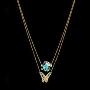 Gold Butterfly Charm Necklace