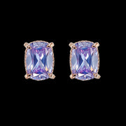 Lilac Cushion Wing Studs