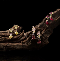 Bumble Citrine Earrings, Earring, Anabela Chan Joaillerie - Fine jewelry with laboratory grown and created gemstones hand-crafted in the United Kingdom. Anabela Chan Joaillerie is the first fine jewellery brand in the world to champion laboratory-grown and created gemstones with high jewellery design, artisanal craftsmanship and a focus on ethical and sustainable innovations.