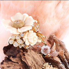 Bumble Blossom Ring, Ring, Anabela Chan Joaillerie - Fine jewelry with laboratory grown and created gemstones hand-crafted in the United Kingdom. Anabela Chan Joaillerie is the first fine jewellery brand in the world to champion laboratory-grown and created gemstones with high jewellery design, artisanal craftsmanship and a focus on ethical and sustainable innovations.