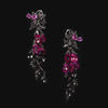 Black Diamond Fuchsia Coralbell Earrings