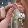 Pink Geranium Earrings