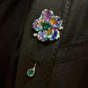 Rainbow Parrot Bloom Pin