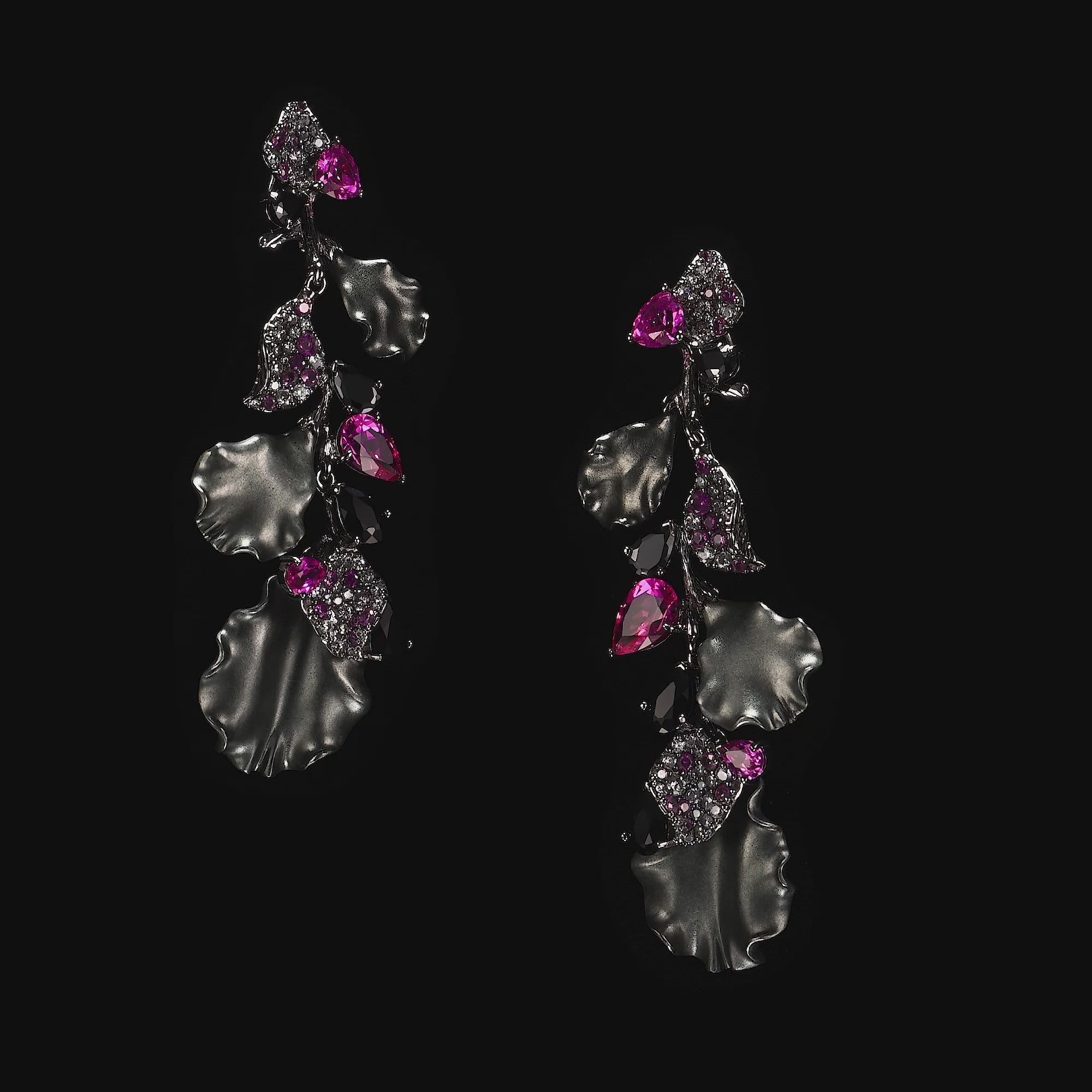 Black Pink Thea Earrings