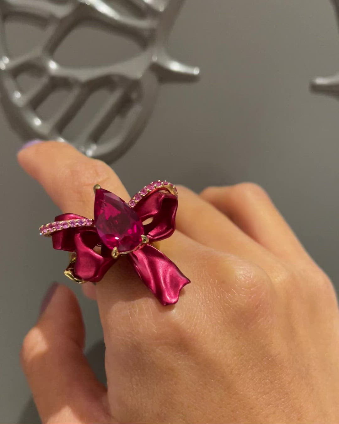 Ruby Cupid's Bow Ring