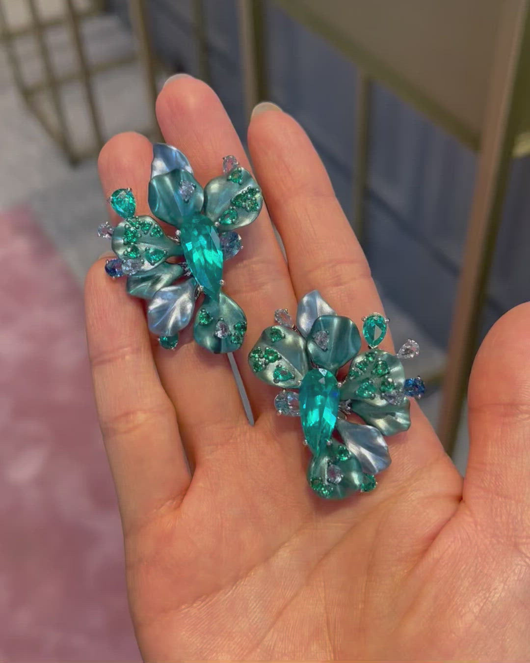 Paraiba Ariel Bloom Earrings