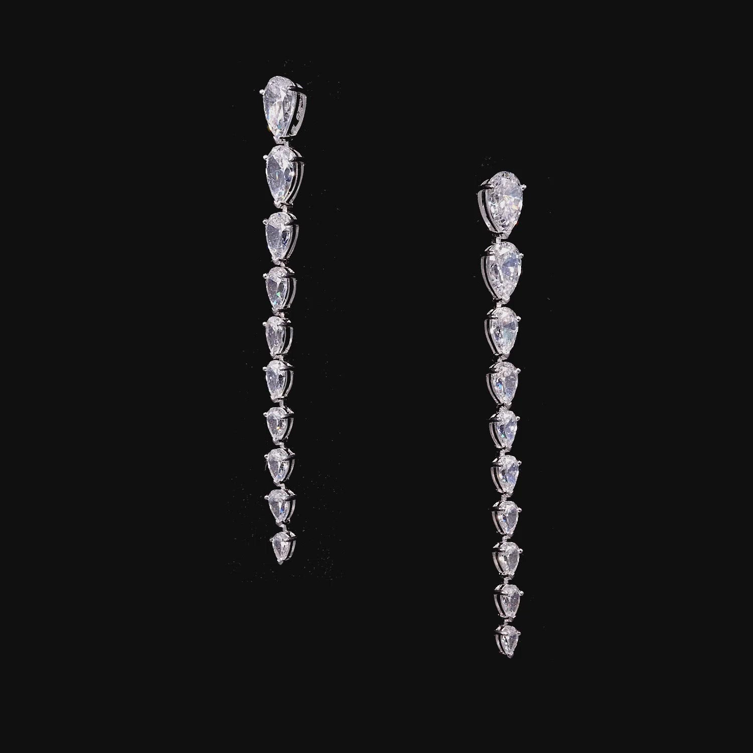 Diamond Nova Earrings. White Gold