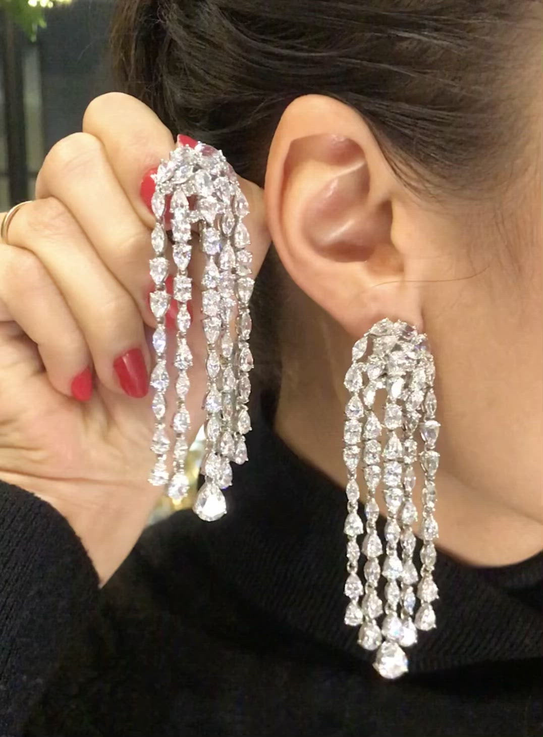 Diamond Cascade Earrings