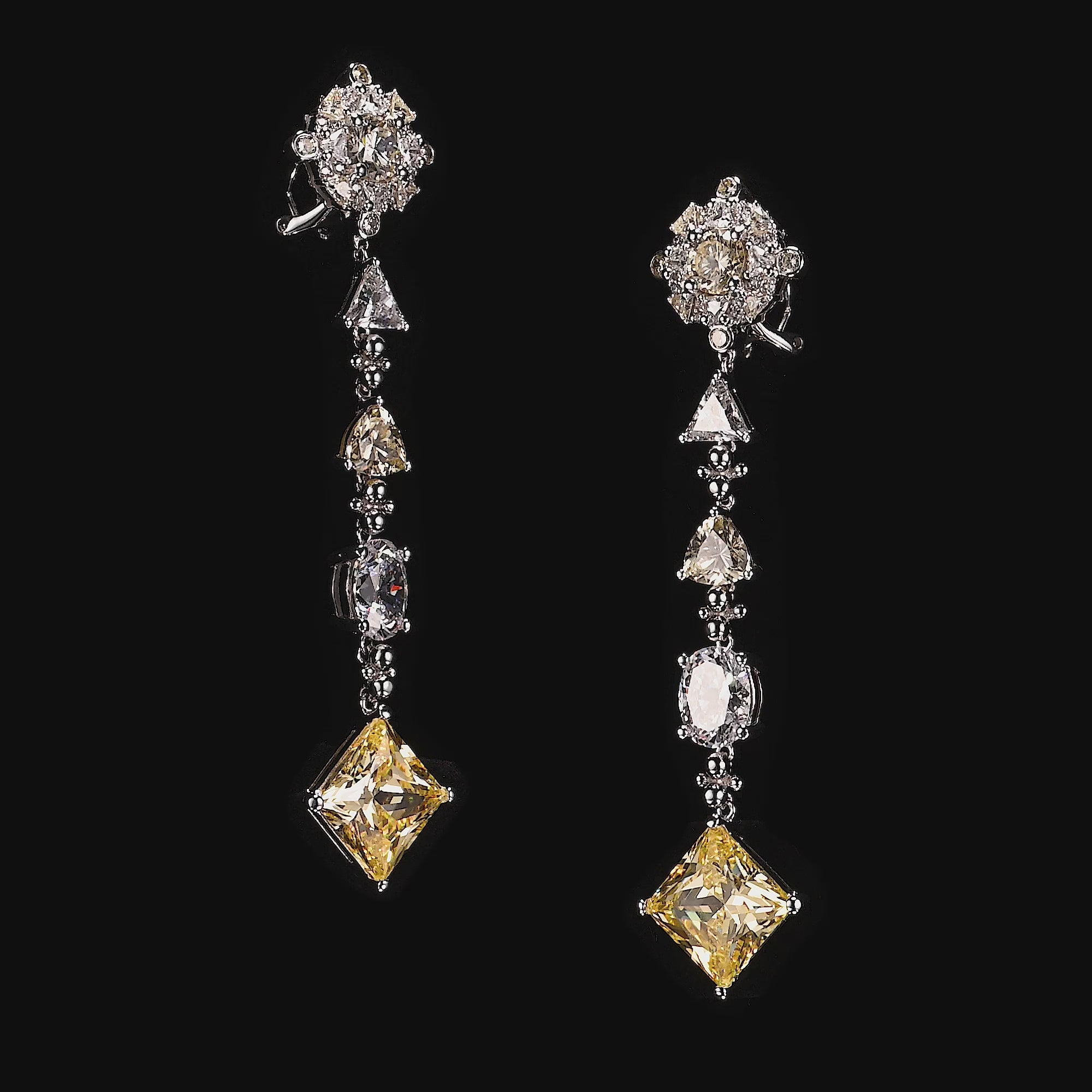 Canary Diamond Tropical Drop Earrings