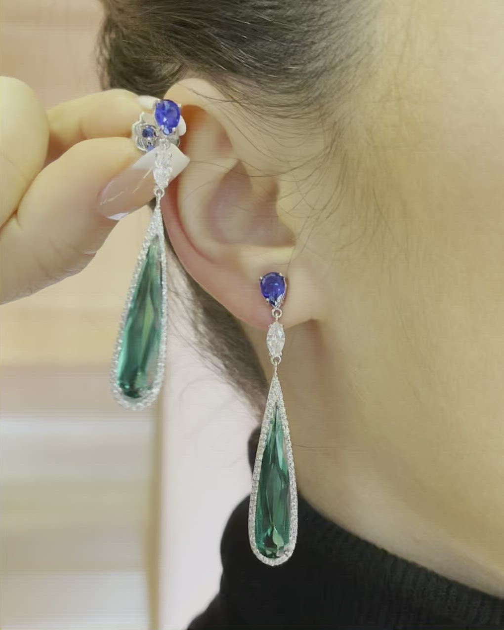 Shard Emerald Earrings