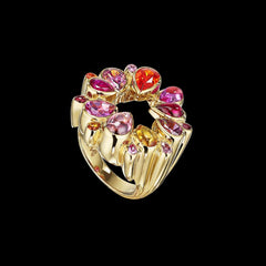 Sunset Panettone Ring, Ring, Anabela Chan Joaillerie - Fine jewelry with laboratory grown and created gemstones hand-crafted in the United Kingdom. Anabela Chan Joaillerie is the first fine jewellery brand in the world to champion laboratory-grown and created gemstones with high jewellery design, artisanal craftsmanship and a focus on ethical and sustainable innovations.