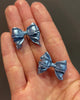 Baby Blue Mini Bow Tie Earrings