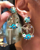 Turquoise Butterfly Wreath Earrings