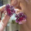 Ruby Peony Earrings