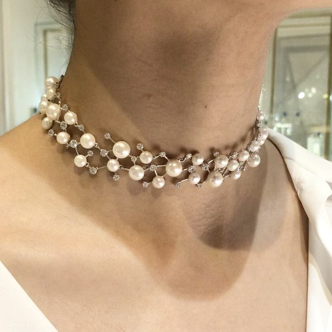 Petite Constellation Pearl Choker