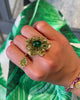 Emerald Peony Ring