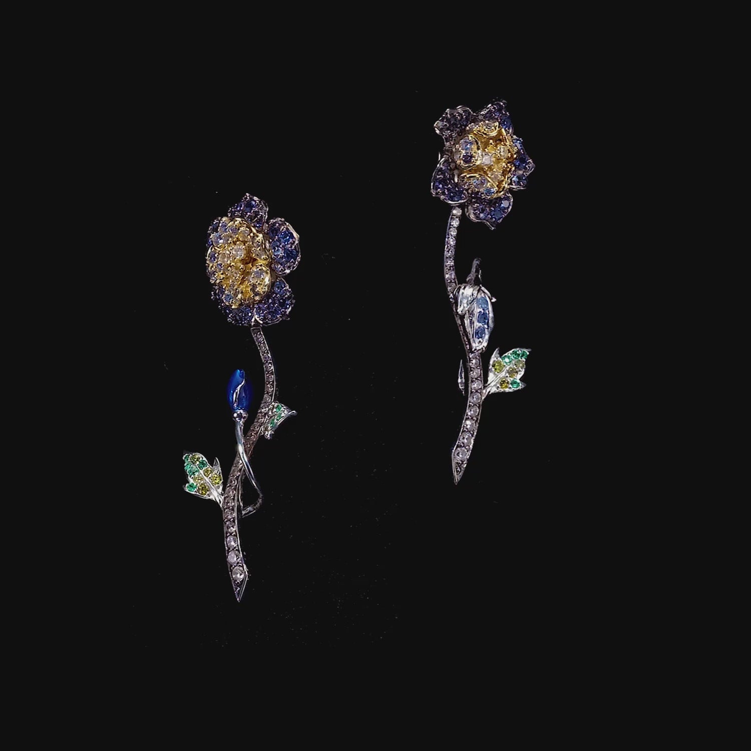 Blue Geranium Earrings