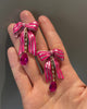 Fuchsia Bardot Bow Earrings