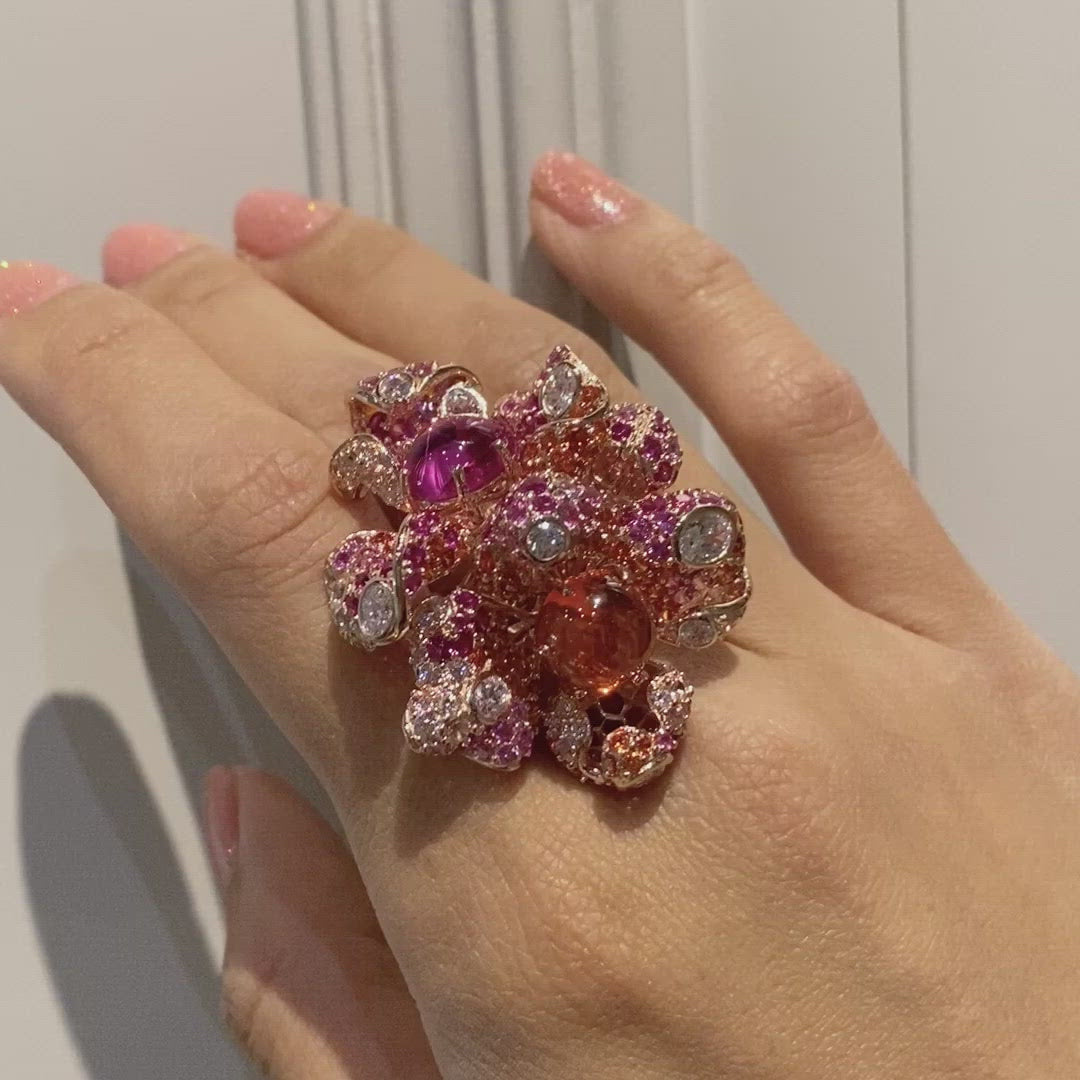 Sunset Blossom Ring