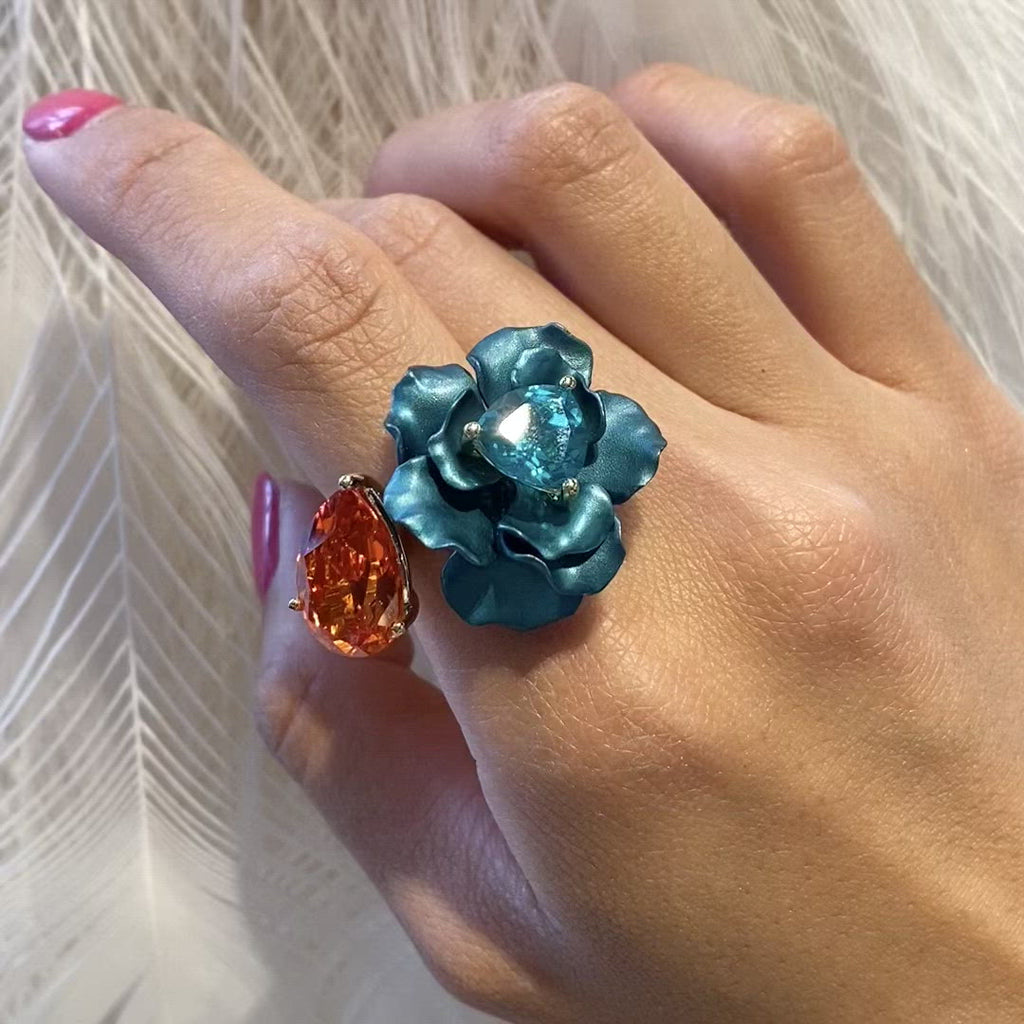 Turquoise Blossom Ring – Anabela Chan Joaillerie