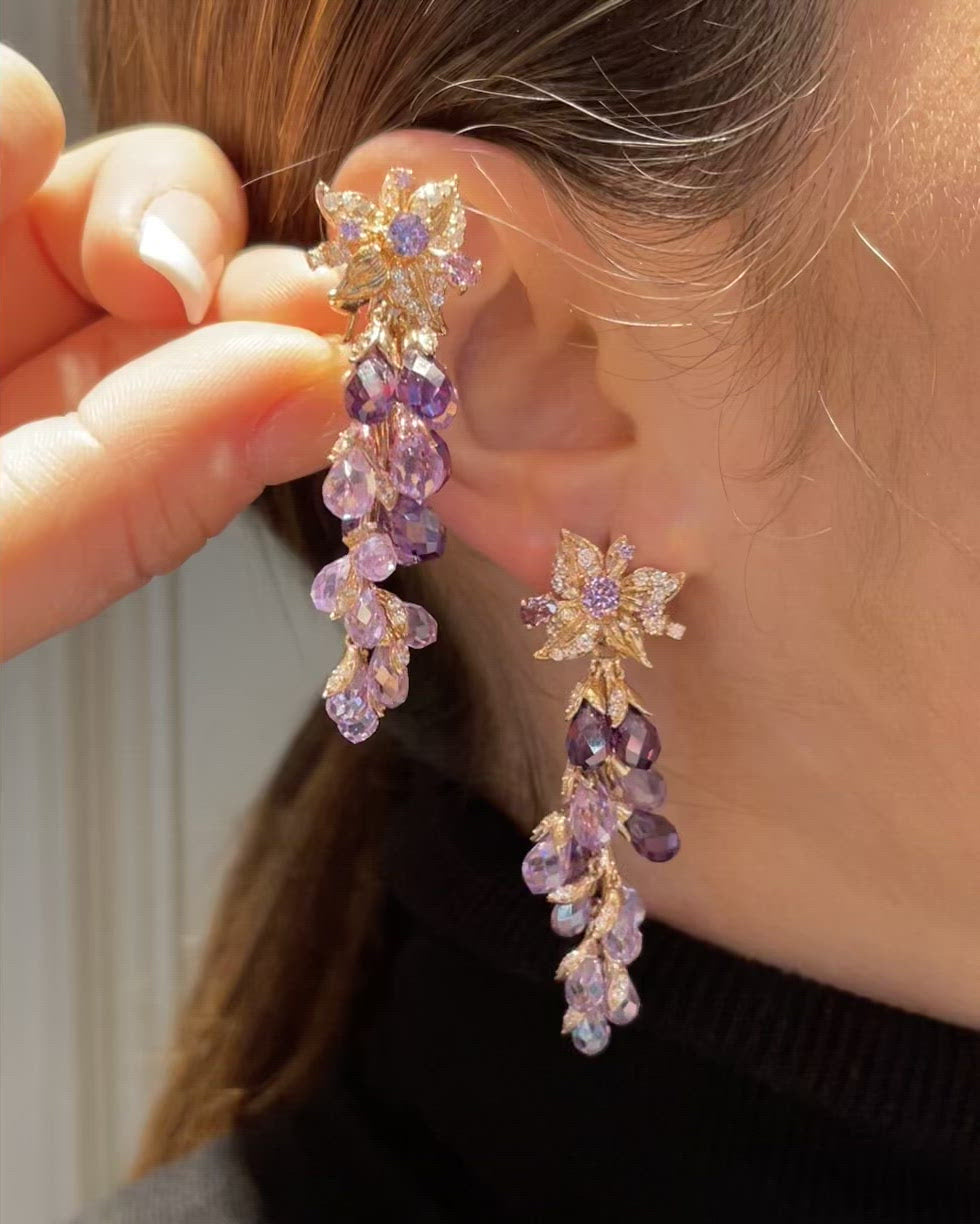 Amethyst Coralbell Earrings