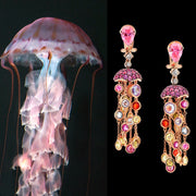 Rose Medusa Tassel Earrings