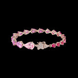 Fuchsia Nova Bracelet, Bracelet, Anabela Chan Joaillerie - Fine jewelry with laboratory grown and created gemstones hand-crafted in the United Kingdom. Anabela Chan Joaillerie is the first fine jewellery brand in the world to champion laboratory-grown and created gemstones with high jewellery design, artisanal craftsmanship and a focus on ethical and sustainable innovations.